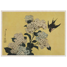 Load image into Gallery viewer, Hydrangea And Swallow - Katsushika Hokusai