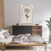 Load image into Gallery viewer, Japanese Line Art Rose