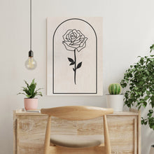 Load image into Gallery viewer, Japanese Line Art Rose