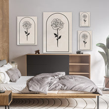 Load image into Gallery viewer, Japanese Line Art Rose
