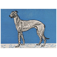 Load image into Gallery viewer, Greyhound Illustration Blue
