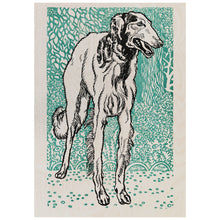 Load image into Gallery viewer, Greyhound Illustration Turquoise