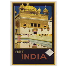 Load image into Gallery viewer, Visit India Vintage Travel Poster