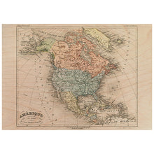 Load image into Gallery viewer, Vintage North America Map