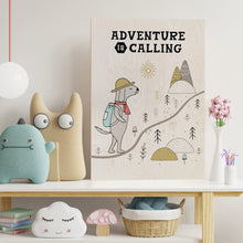 Load image into Gallery viewer, Adventure is calling Dog Poster