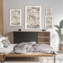 Load image into Gallery viewer, Black And White Animal Skeletons