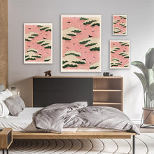 Load image into Gallery viewer, Japanese Woodprint Pink Clouds
