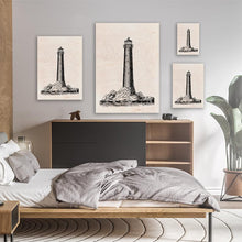 Load image into Gallery viewer, Vintage Lighthouse Drawing
