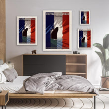 Load image into Gallery viewer, Transatlatique Vintage Poster