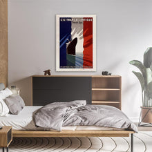 Load image into Gallery viewer, Transatlatique Vintage Poster
