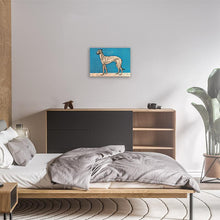 Load image into Gallery viewer, Greyhound Illustration Blue