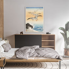 Load image into Gallery viewer, Five Seagulls Above Turbulent Sea