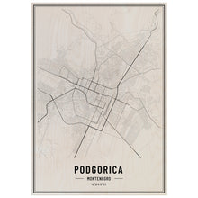Load image into Gallery viewer, Podgorica City Map