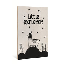 Load image into Gallery viewer, Little Explorer Llama Wooden Poster Print