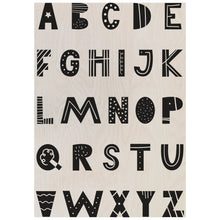 Load image into Gallery viewer, Alphabet Scandinavian Wooden Poster Print