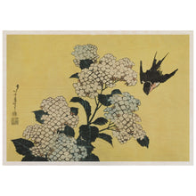 Load image into Gallery viewer, Hydrangea And Swallow - Katsushika Hokusai

