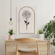 Load image into Gallery viewer, Japanese Line Art Rose
