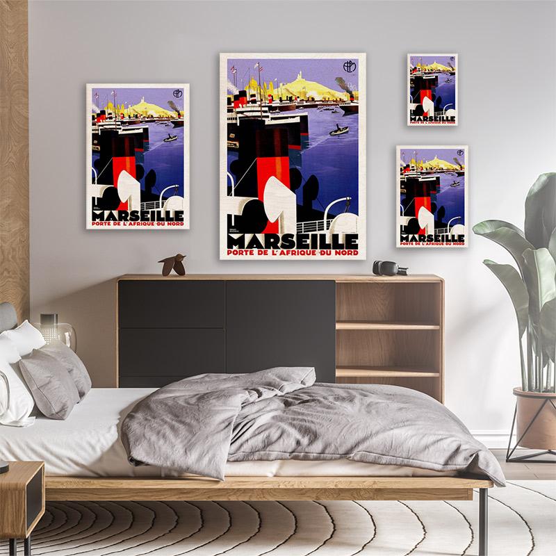 Marseille Vintage Travel Poster