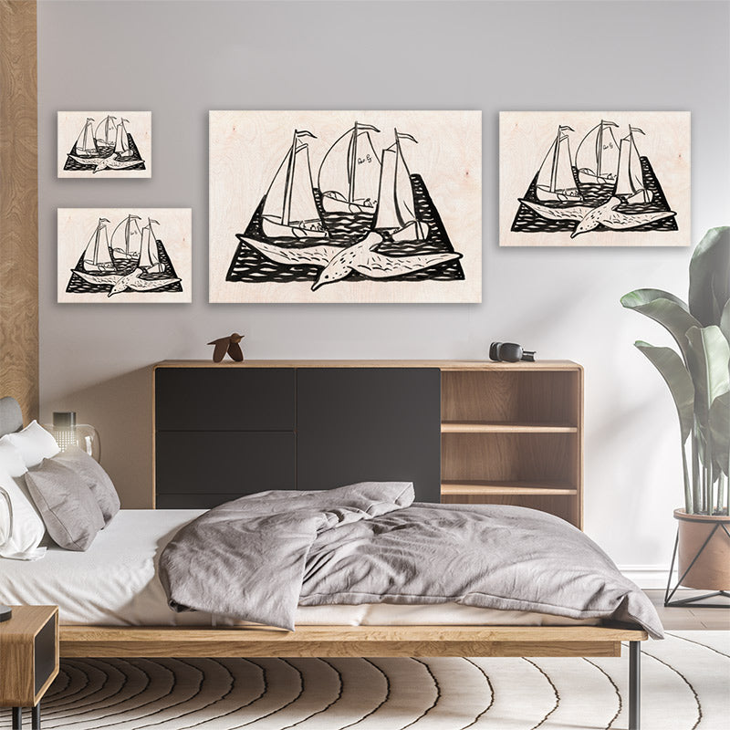 Three Sailing Ships by Leo Gestel