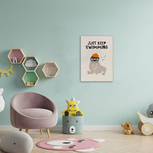 Load image into Gallery viewer, Just Keep Swimming Seal Kids Poster
