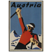 Load image into Gallery viewer, Austria Vintage Ski Poster
