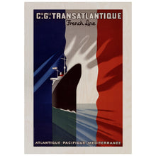 Load image into Gallery viewer, Transatlatique Vintage Poster
